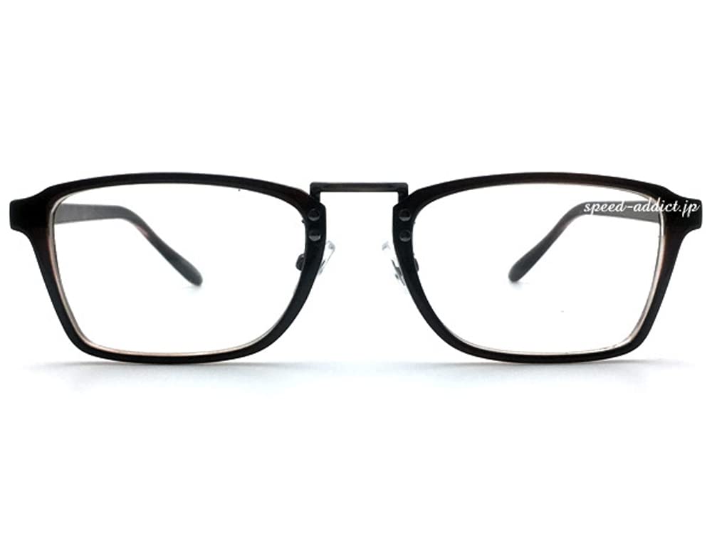 SQUARE BRIDGE SUNGLASS Bridge BROWN CLEAR [SPEED ADDICT] (Square Sunglasses) ×