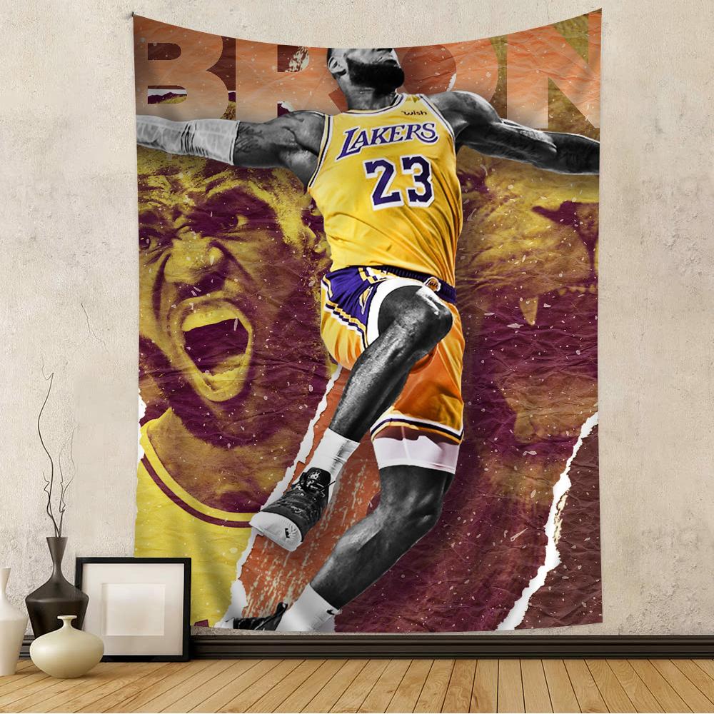 POP Basketball Player L-LeBron- James Basketball Printed Large Wall Tapestry Indian Buddha Decoration Bohemian Hippie Art Decor