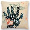Animal Tale Spring Floral Garden Pattern Sofa Throw Pillow Case Bear Fox Unicorn Bear Birds Flower Leaf Fantasy Cushion Cover