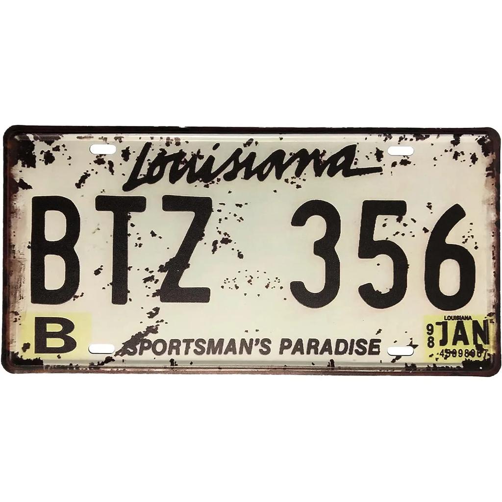 Targa vintage in metallo arrugginito, targa personalizzata anteriore per auto, novità, vecchia targa, garage, bar, club, caffetteria, decorazione