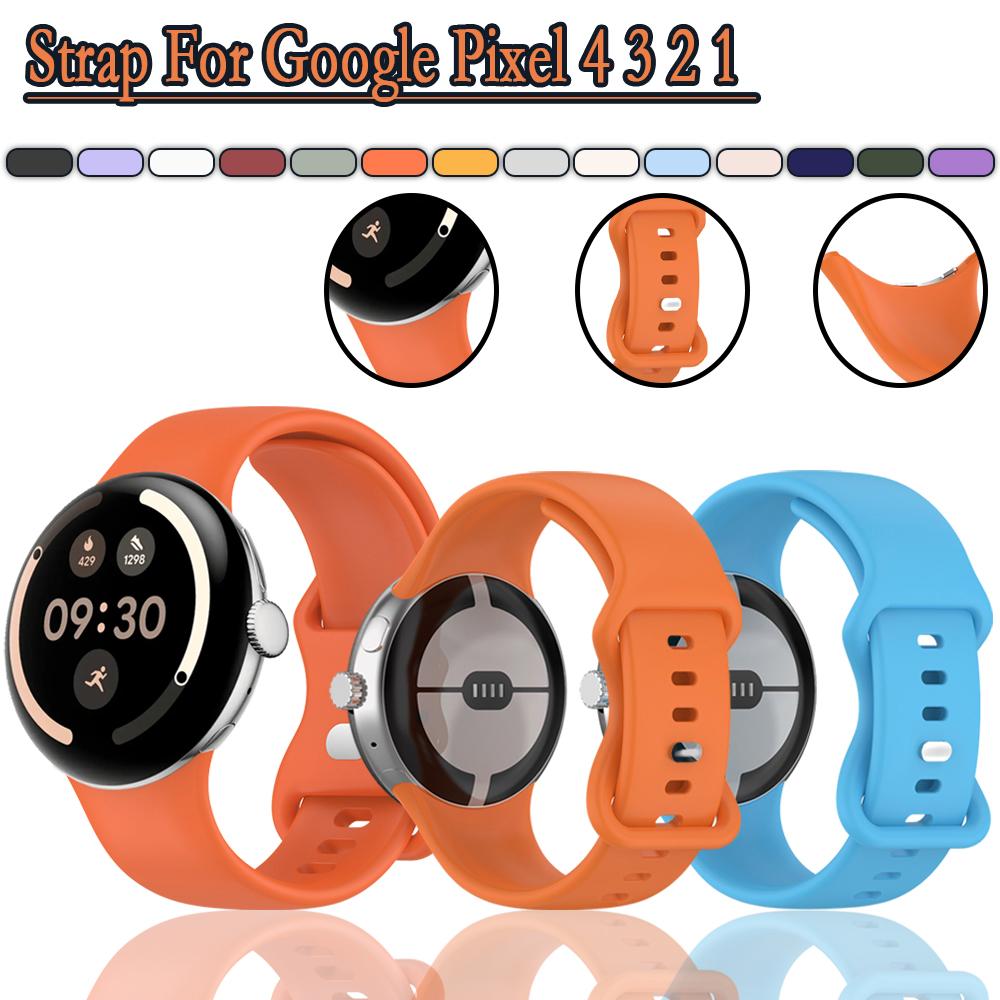 Silicone Band for Google Pixel 4 3 45 41mm Sport Breathable Replacement Wristband for Google Pixel 4 3 2 1 41mm Men Women Strap