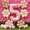 Large 0-9 Number Balloons 32inch Daisy Balloons Set  Birthday Party Decorations Supplies