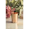 Pure Copper Embossed Design Glass - 275 ML, Copper Tumbler for Water Drinking, Elegant Drinkware & Serveware, Set of 6