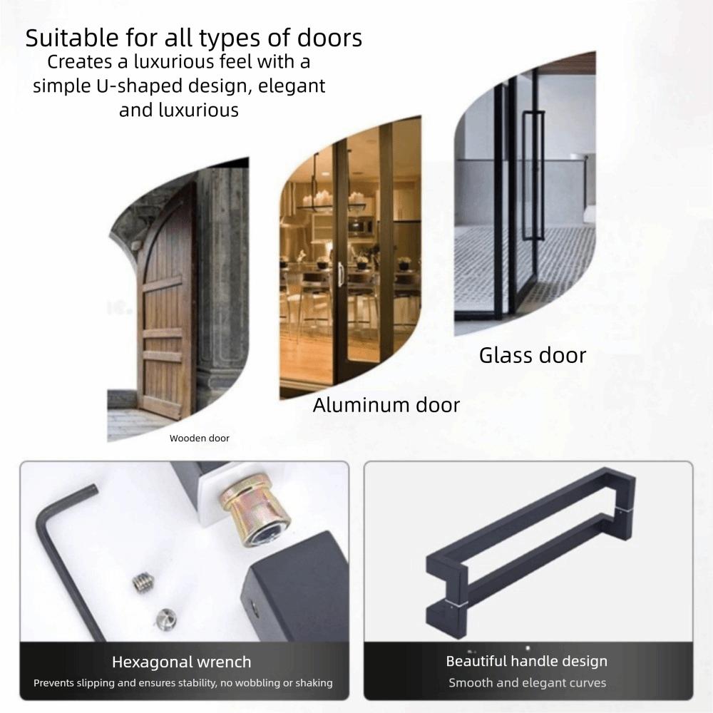 Rectangular Pipe Door Handle 60 Cm Length Glass Door Handle Wooden Door Metal Door