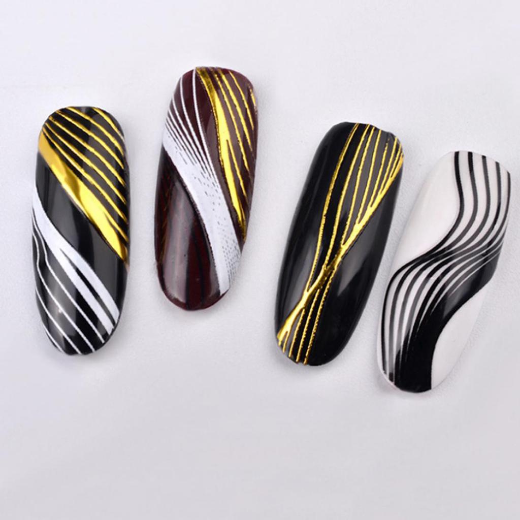 M&B House Sticker Impermeabil 3D pentru Unghii Bandă Striping Linie Decal Adeziv Manichiură Folie DIY