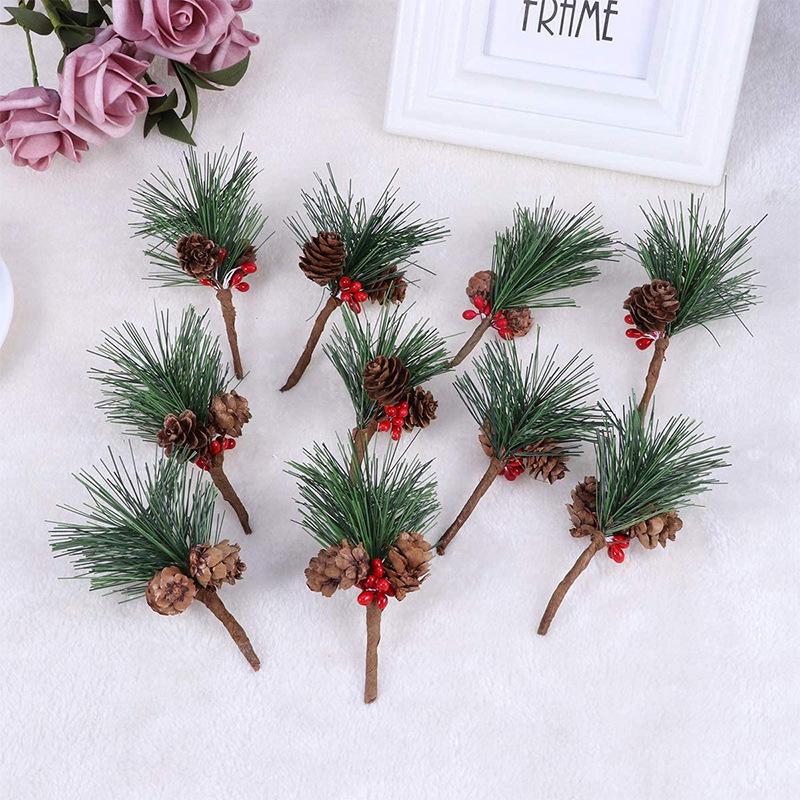 Mini Pine Needle Christmas Tree with Gift Box and Tabletop Decorations
