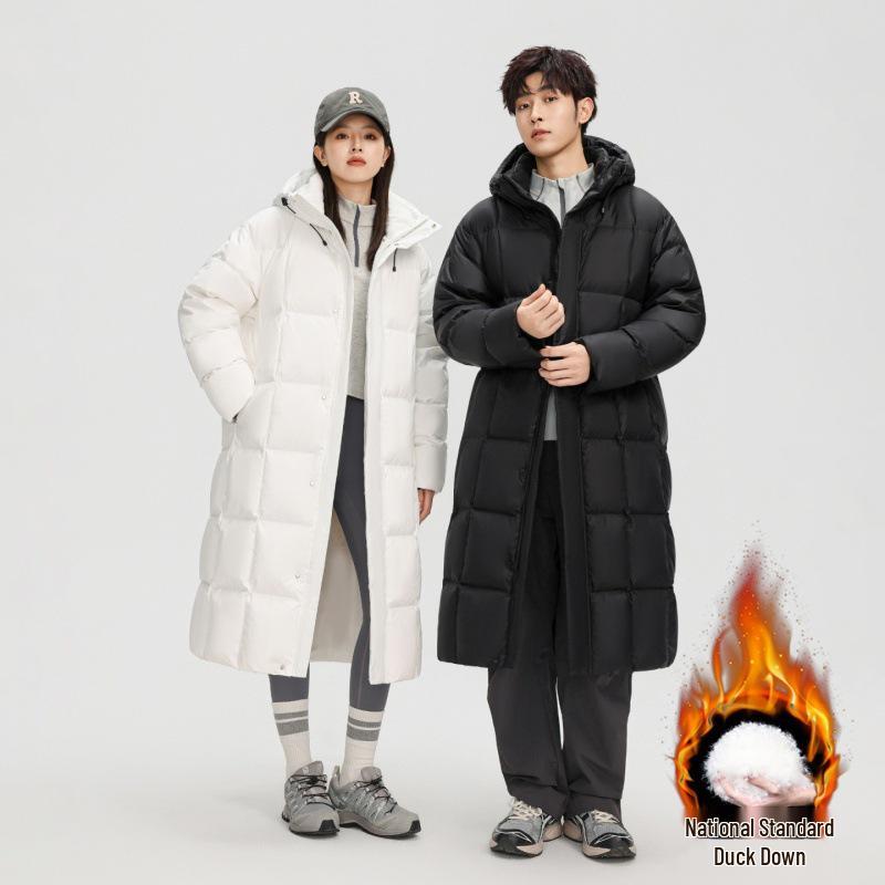 Unisex Mid-Length Thickened Windproof Down Jacket