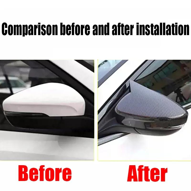 For Ford Focus Bull Horn Rearview Mirror Protective Cover Automotive Exterior Decoration Accessories Tools