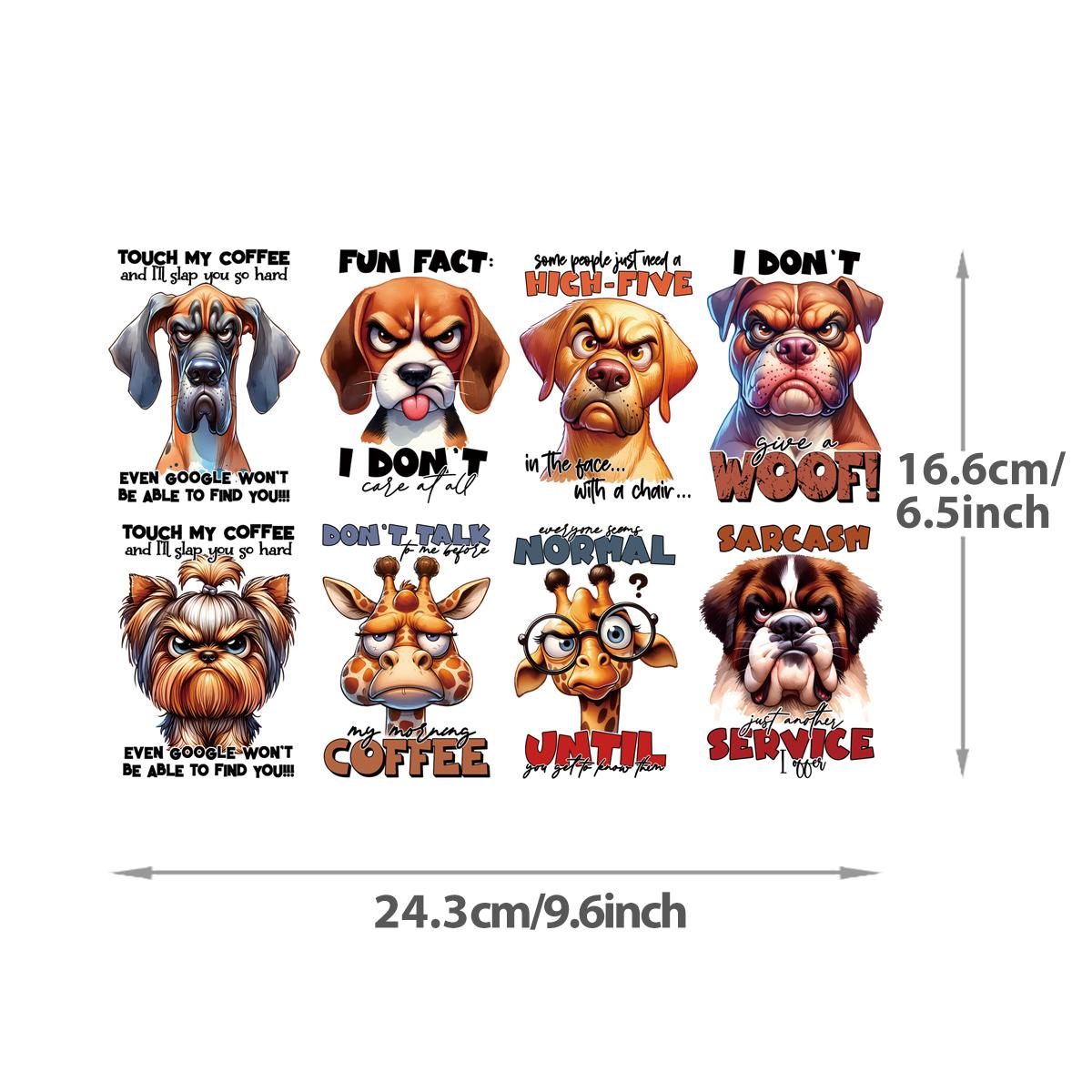 

Нашивки Angry Animals Cartoon Термопрессованные виниловые толстовки с капюшоном Топы DIY A-Level Моющиеся нашивки Печать на детской футболке