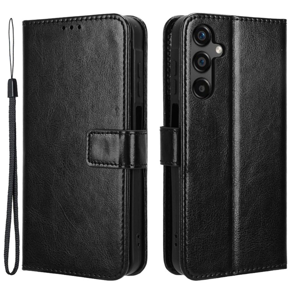 For Samsung Galaxy M55 5G/C55 5G/F55 5G Case Crazy Horse Texture Leather Phone Cover with Wallet Stand