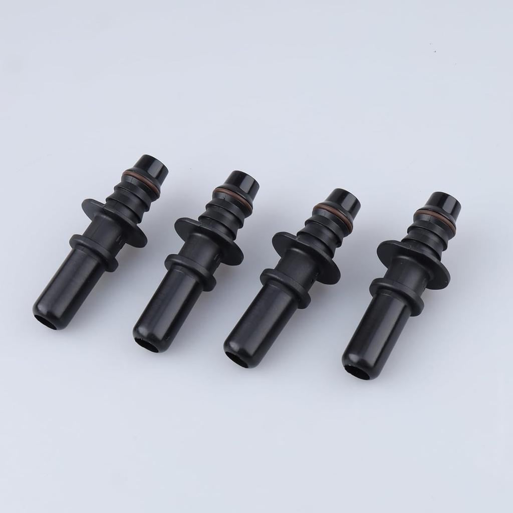 AC PERFORMANCE Plastic Fuel Quick Connector Male 3/8" Tube to 3/8" Male Barb, Pack of 4