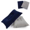 Large Inflatable Camping Pillow - Thickened Flocked Square Design, Folding Travel Pillow for Sleeping and Backrest.
