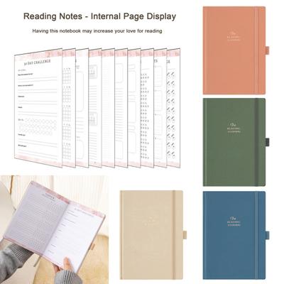 Reading Journal for Book Reviews A5 Size Track Reading Progress Writing Prompts