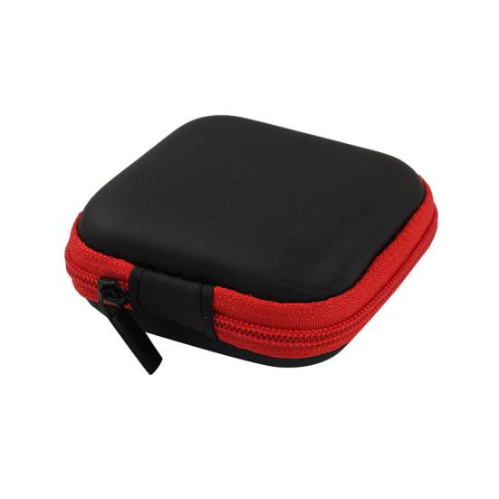 Earphone Storage Box Beautiful Protective Square Earphone Protective Storage Box Pouch for U Disk Memory Card Earphones Storage