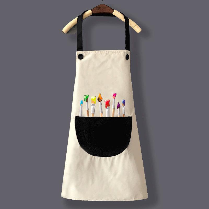 Children's Waterproof Painting & Chef Apron Set - Printed Coveralls & Waist Apron for Kindergarten.