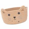 Cat Ear Cotton Rope Storage Basket Multi Functional Washable Round Woven Storage Basket for