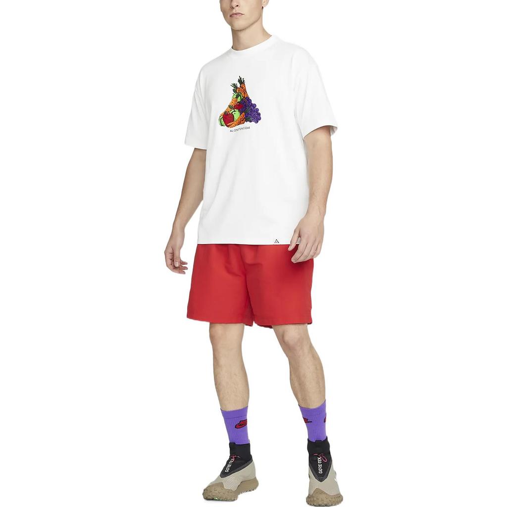 Nike ACG Cartoon Fruit Print Round Neck Casual Short Sleeve T-Shirt Men Tops White DQ4955-121