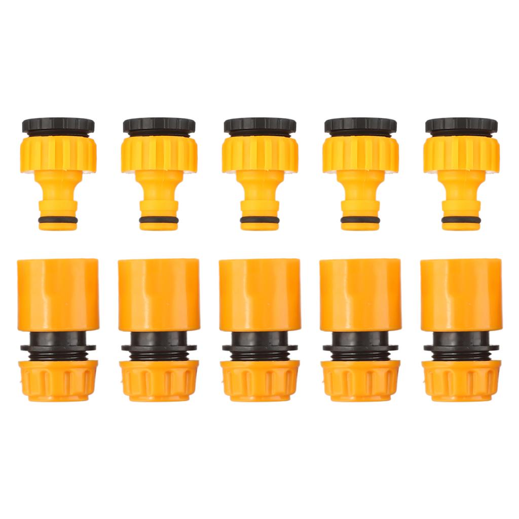 10pcs Plastic Garden Hose Connectors for 3/4 Inch and 1/2 Inch Water Taps Used In Lawn and Car Wash Applications