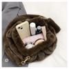 New Large Capacity Crossbody Bag Wrinkle Relaxed Texture Mink Fur Shoulder Bag Solid Color Ladies Handbags Female