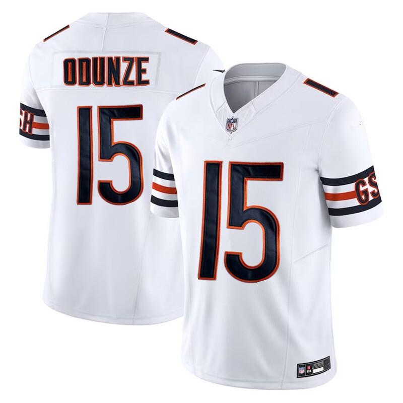 Chicago Bears 15 Odunze Football Jersey Mens Sports Game Training Shirt