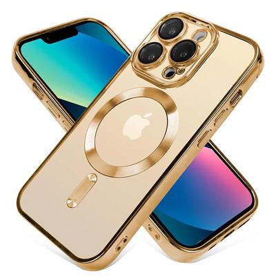 Magnetic Case For IPhone 15 14 13 12 11 Pro Max 15 Plus Clear Lens Protection For Magsafe Wireless Charging Plating Cases Cover