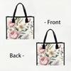 Elegant Floral Pattern Tote Bag Fashion Daily Versatile Carry Bag for Ladies Shopping Outdoor Commute Use