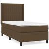 3131572 vidaXL Lit à sommier tapissier avec matelas Marron foncé 100x200 cm