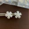 New Vintage 100% Pure 925 Sterling Silver Earrings Pave Aaa Zircconia Snowflake Shape Ear Stud For Women Luxury Fine Jewelry