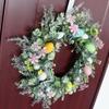 Easter Egg Wreath Decorative Garland Party Pendant Charm Household for Farmhouse Window Wall Door Decor