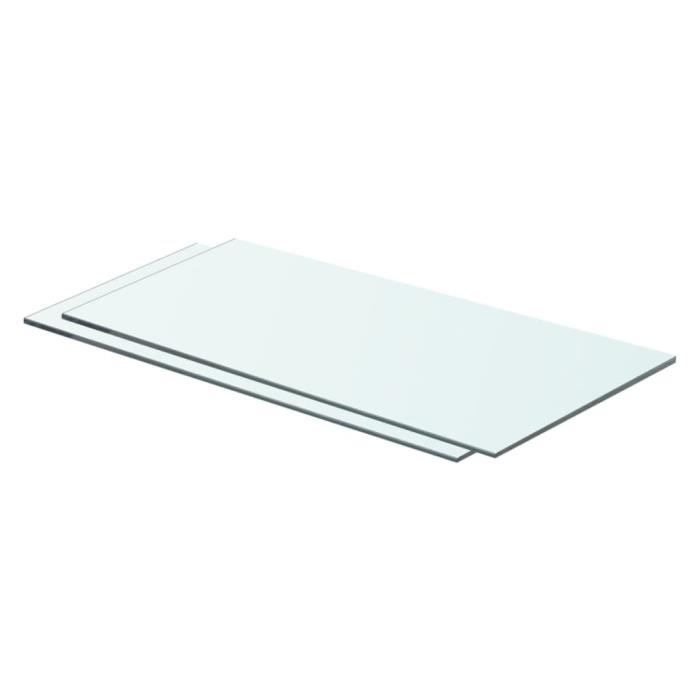 VidaXL Panneaux d'étagère 2 pcs Verre Transparent 60x25 cm