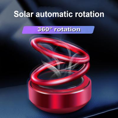 Solarbetriebener Auto-Lufterfrischer mit Doppelringen, lange Federung, anhaltender Duft, Deodorant, Auto-Aromatherapie-Diffusor