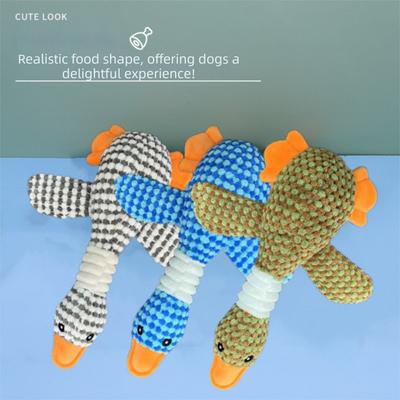 Fun Quacking Pet Toys Teeth Cleaning Dog Plush Toys Creative Puppy Molar Chew Toy  Dog