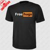 Uomo Abbracci Gratis T-shirt Manica Corta Stampata Divertente Battuta Cotone Camicia Estate Novità Regalo Uomo Umorismo Maglietta Girocollo Top Abbigliamento Uomo