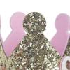 Baby Girls Sweet Flowers Sparkling Sequins Crown Number Birthday Party Headband