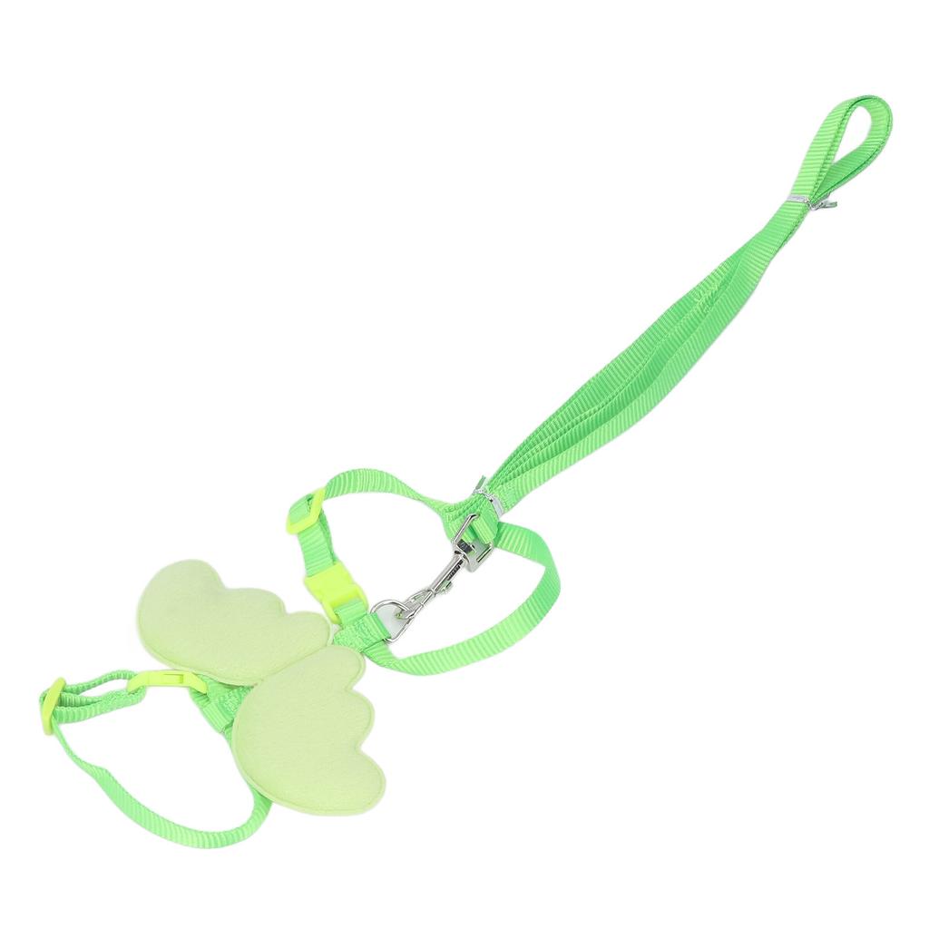 Duck Harness Leash Adjust Size Wing Shaped Small Pets Traction Rope for Outdoor Training Green S