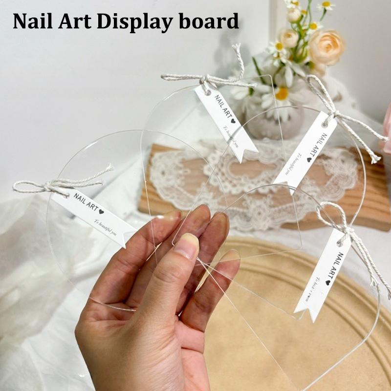 1 Stück Unregelmäßiges Acryl Nail Art Falsche Spitzen Display Board Transparent Nagel Gel Lack Displayständer Maniküre Ausstellungsregal