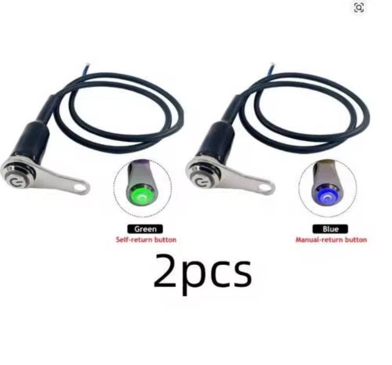 Key Cylinder Bike LED Motorcycle Switch ON + OFF Handlebar Mount Aluminum Alloy Waterproof 12V Fog Light Lamp Bike Horn Push But