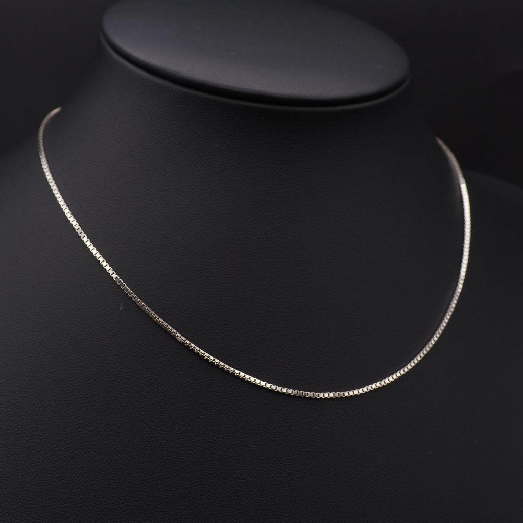 Used B420 Vintage STERLING SILVER925 Engraved Necklace Venetian Chain Design Silver