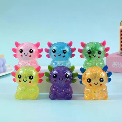 1Pcs Stress Relief Malt Sugar Ball Cute Animal Squeeze Toys Axolotl Stress Balls Sensory Fidget Toy For Kids Gift