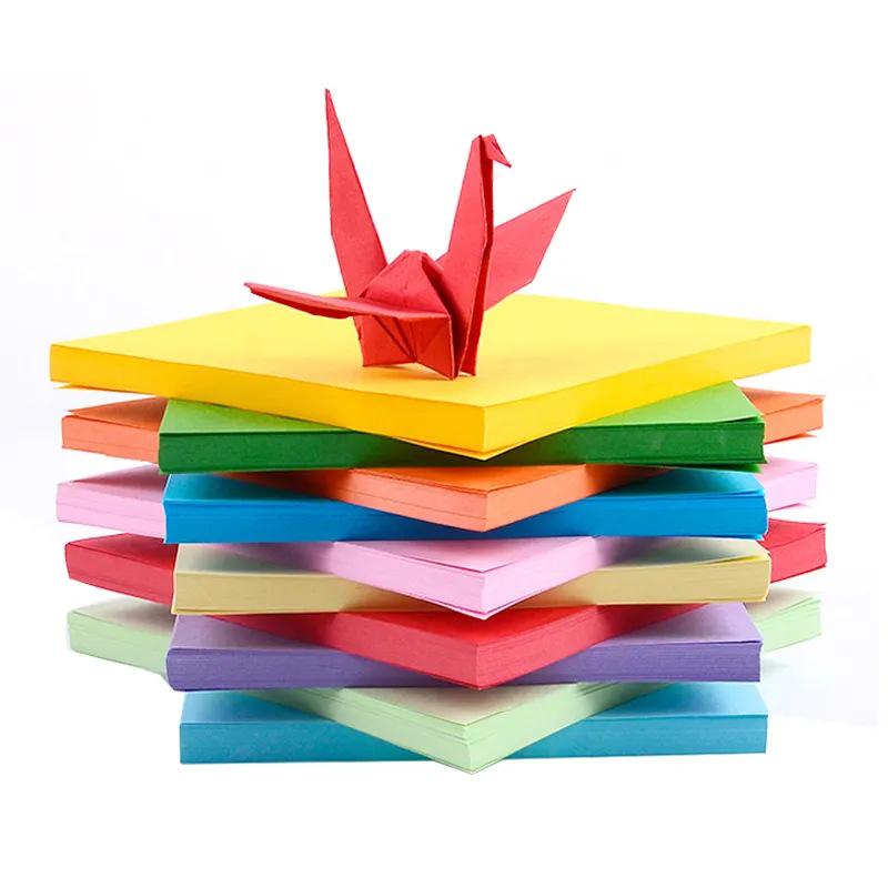 Kids' Colored Origami Paper – A4 Cardstock for Crafts & School Projects