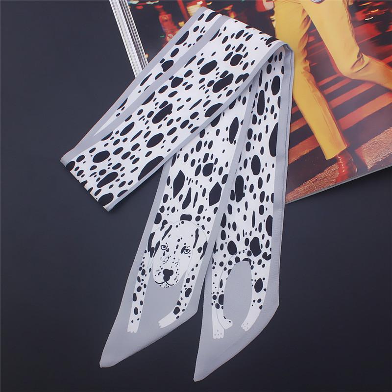 17 Colors Animal Print 2023 New Bag Skinny Silk Scarf For Women Luxury Brand Foulard Women Tie Fashion Head Scarves For Ladies
