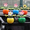 Auto Solar Schwingende Sonnenblume Dekoration Niedliche Biene Sonnenblume Blume Spielzeug Auto Innenraum Dekoration Styling Heimdekorationen Zubehör