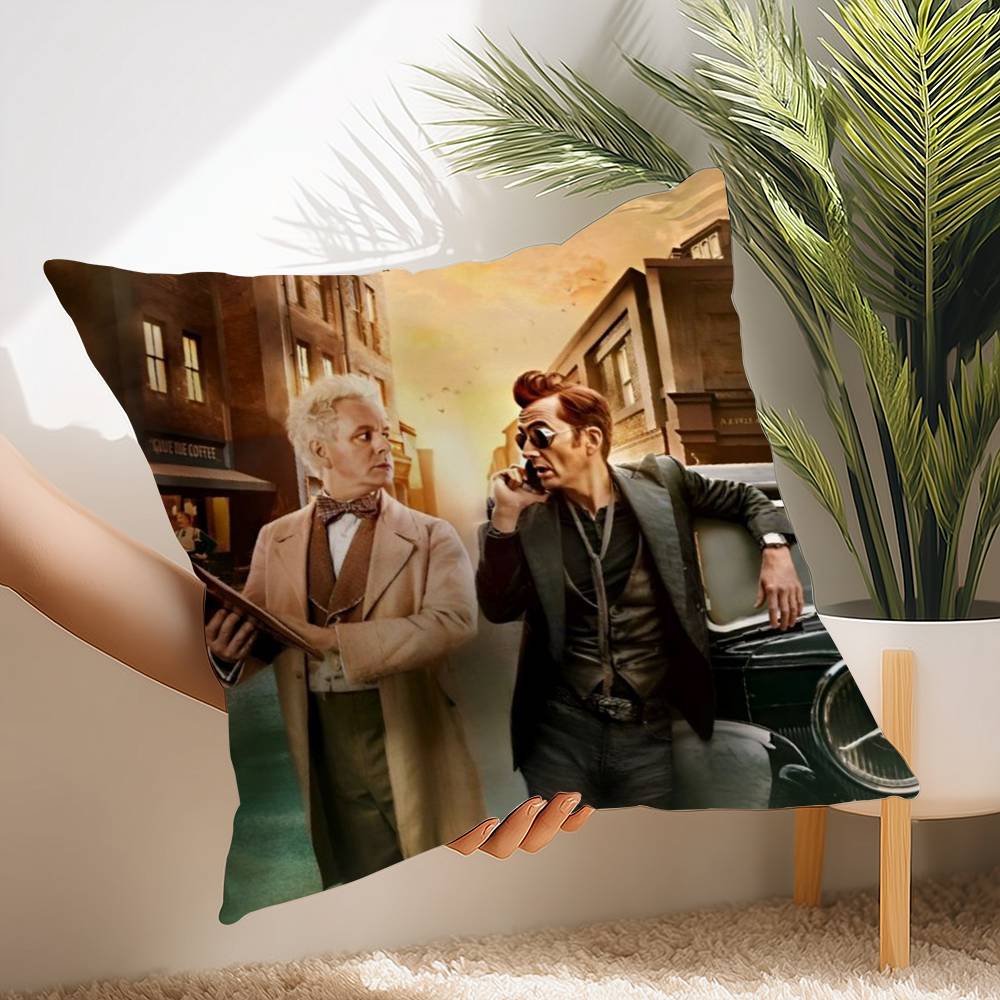 TV Good O-OmenS Series Pillow Case Short Plush Print Cushion Cover Square Throw Pillow Covers Sofa Home Decor