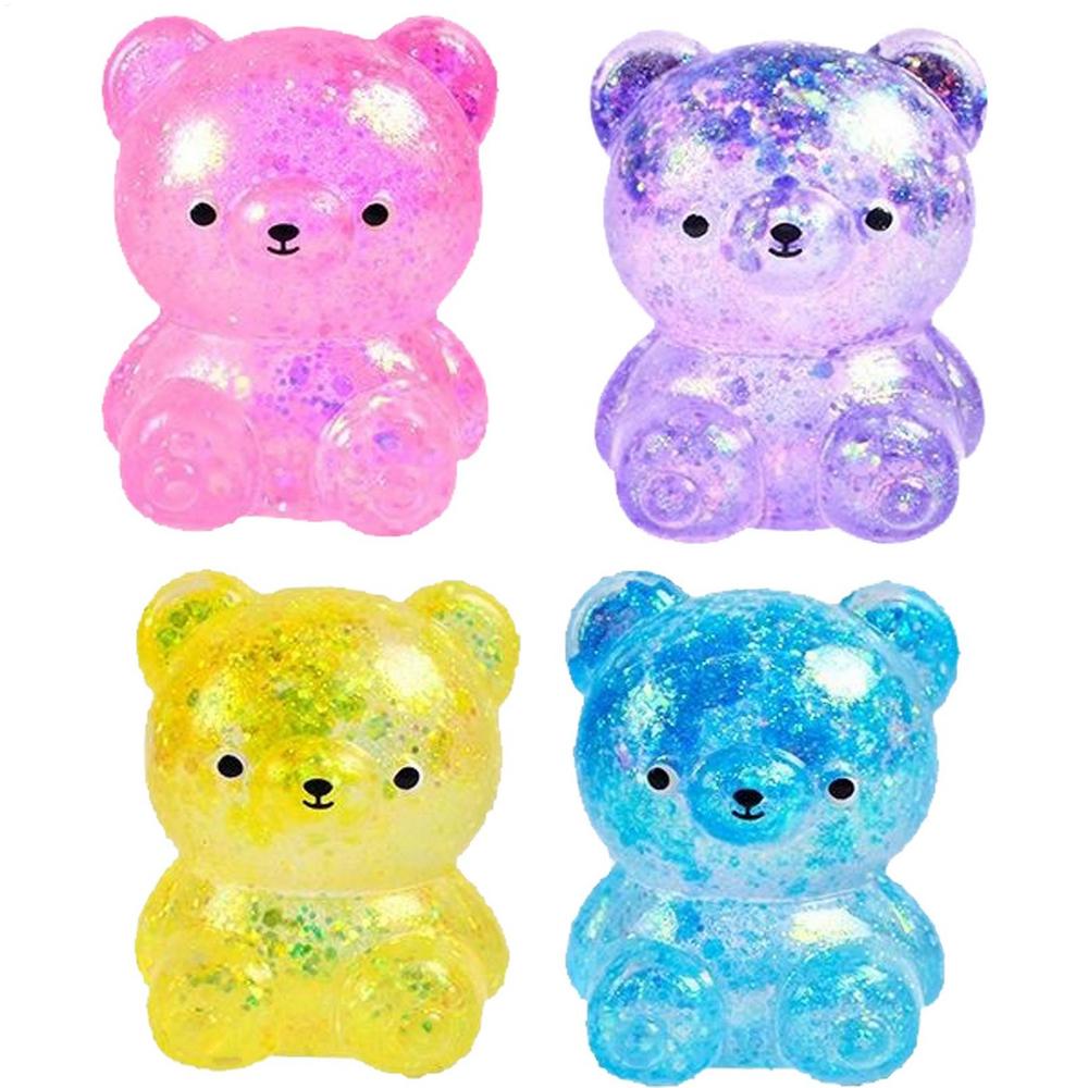 

1pc Fidget Bear Toy Cute Bear Fidget Toys Cartoon Ornament Slow Rising Bear Pinch Toy Funny Squeeze Animal Gift Vent Squeeze Toy