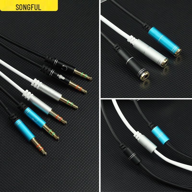 2-in-1 Headset Microphone Adapter: 3.5mm Audio Splitter for Mobile Phones