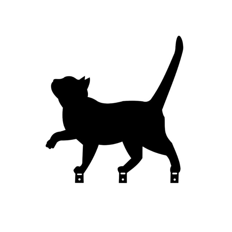 Metal Garden Decors Metal Yard Animals Garden Stakes Cat Yard Decorations Outdoor Garden Insert for Flowerbeds Lawn