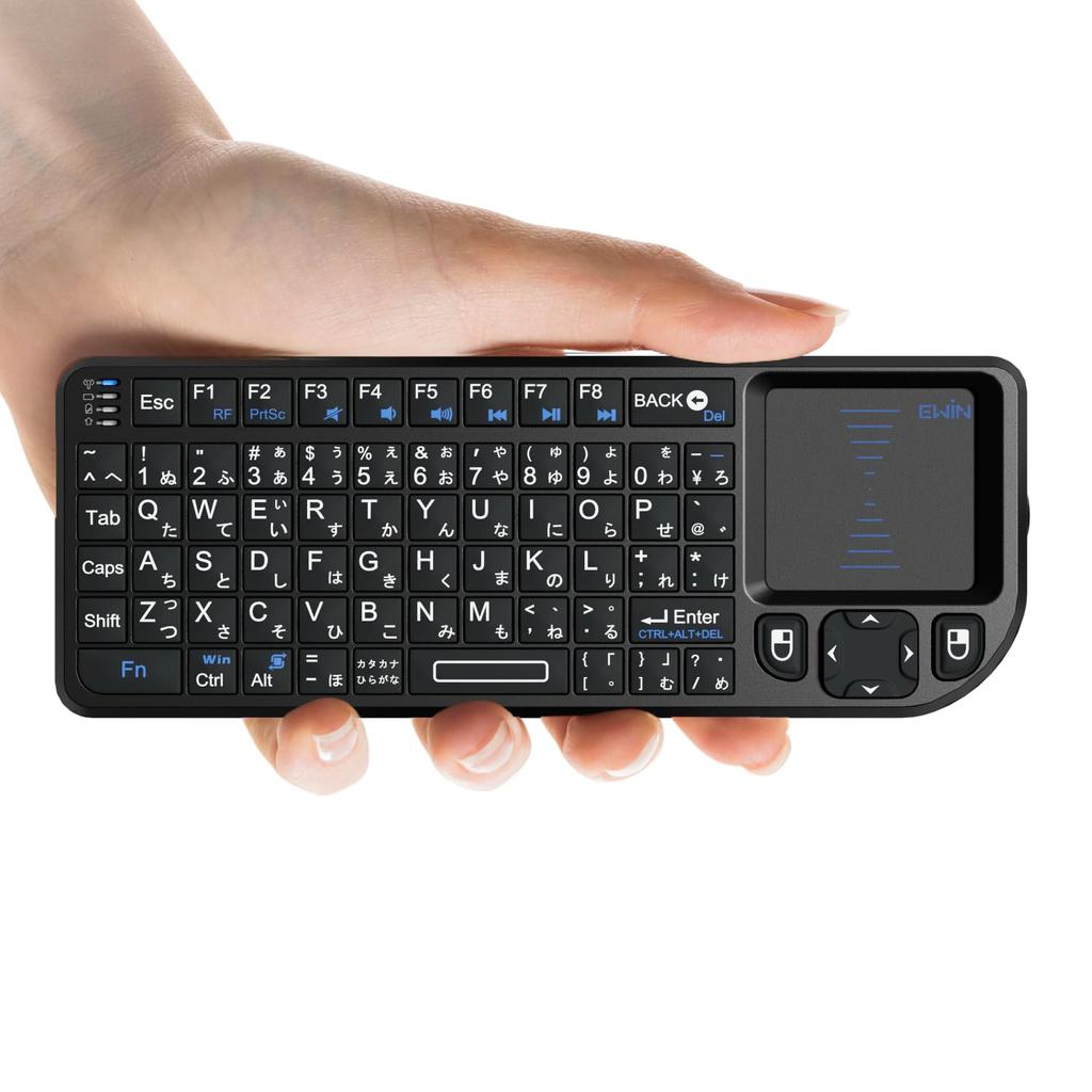 Mini Wireless Integrated Japanese JIS Layout Wireless USB Easy Instruction Manual Ewin® Keyboard, 2.4GHz, Touchpad, Ultra-Small, Mouse, (72 Keys),