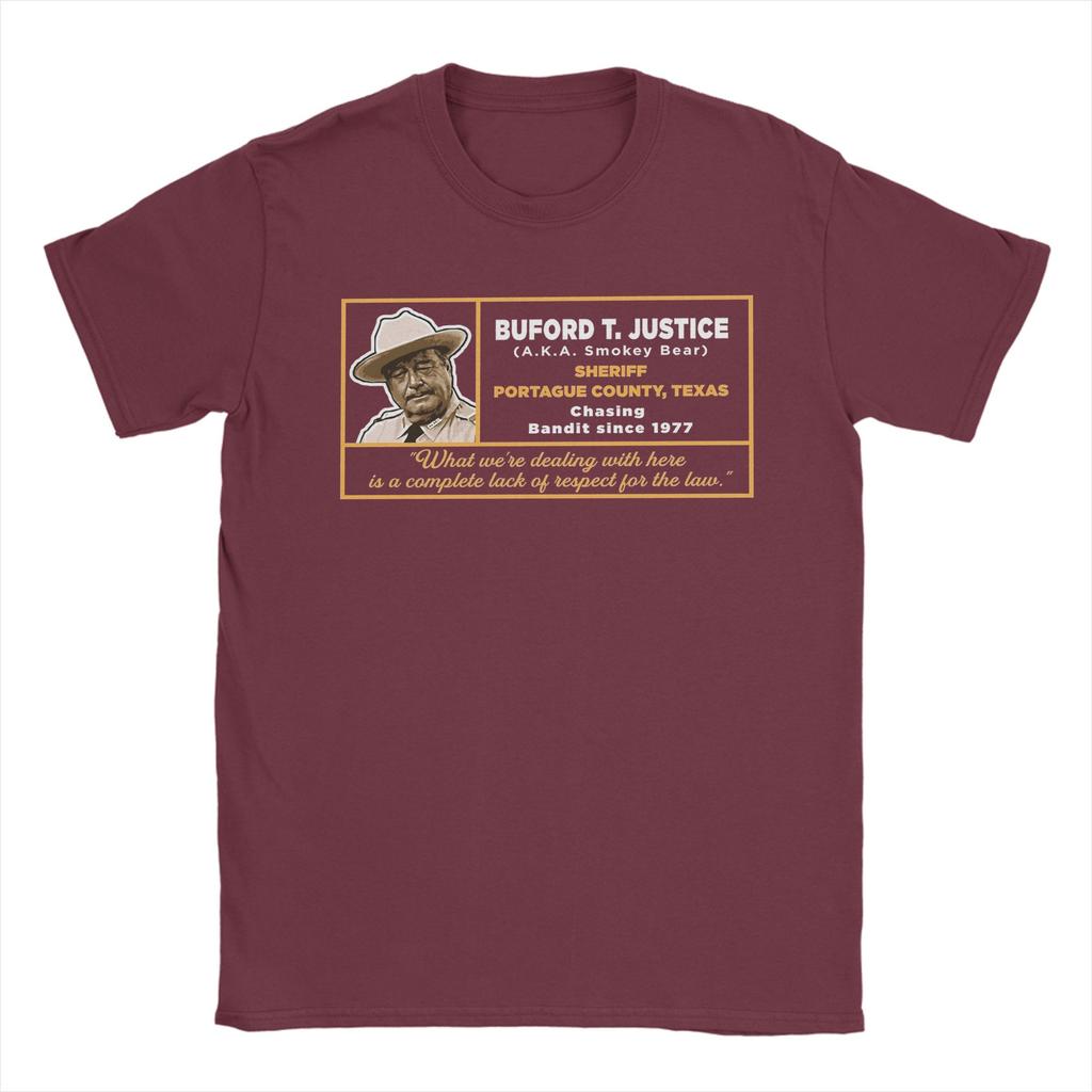 Men Sheriff Buford T Justice Smokey and the Bandit T Shirts 100 Cotton Tops Short Sleeve O Neck Tee Shirt 4XL 5XL TShirt