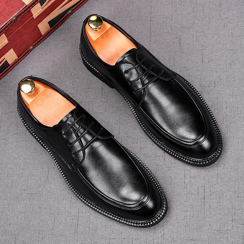 Fashion Fashion Men's Black White Lace Up Patent Leather Oxford Flats Casual Shoes Male Homecoming Wedding Dress Zapatillas Hombre