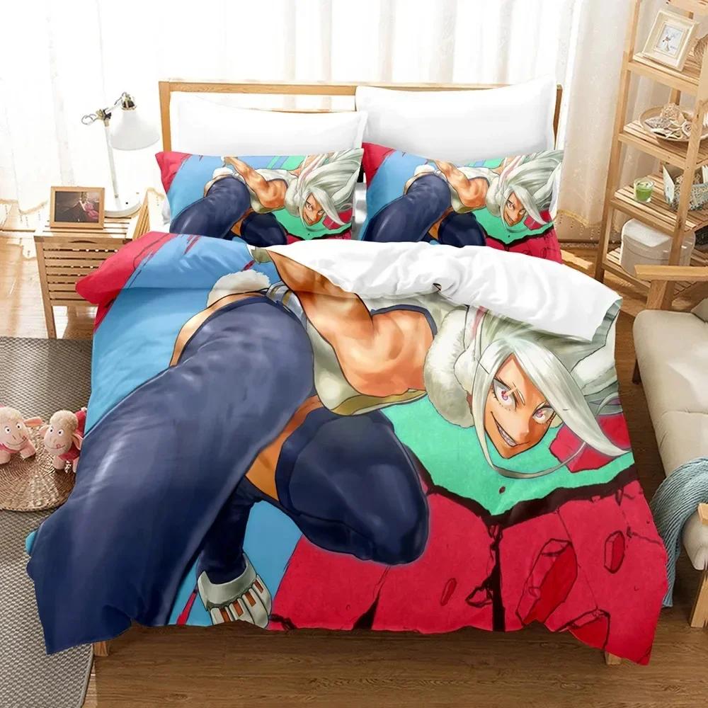 Japan Anime My Hero Academia Bekvämt Påslakan Täcke Örngott Sängkläder Set Barnrum Dekoration Hemtextil